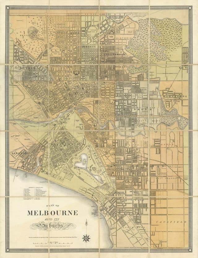 Mapa histórico de Melbourne