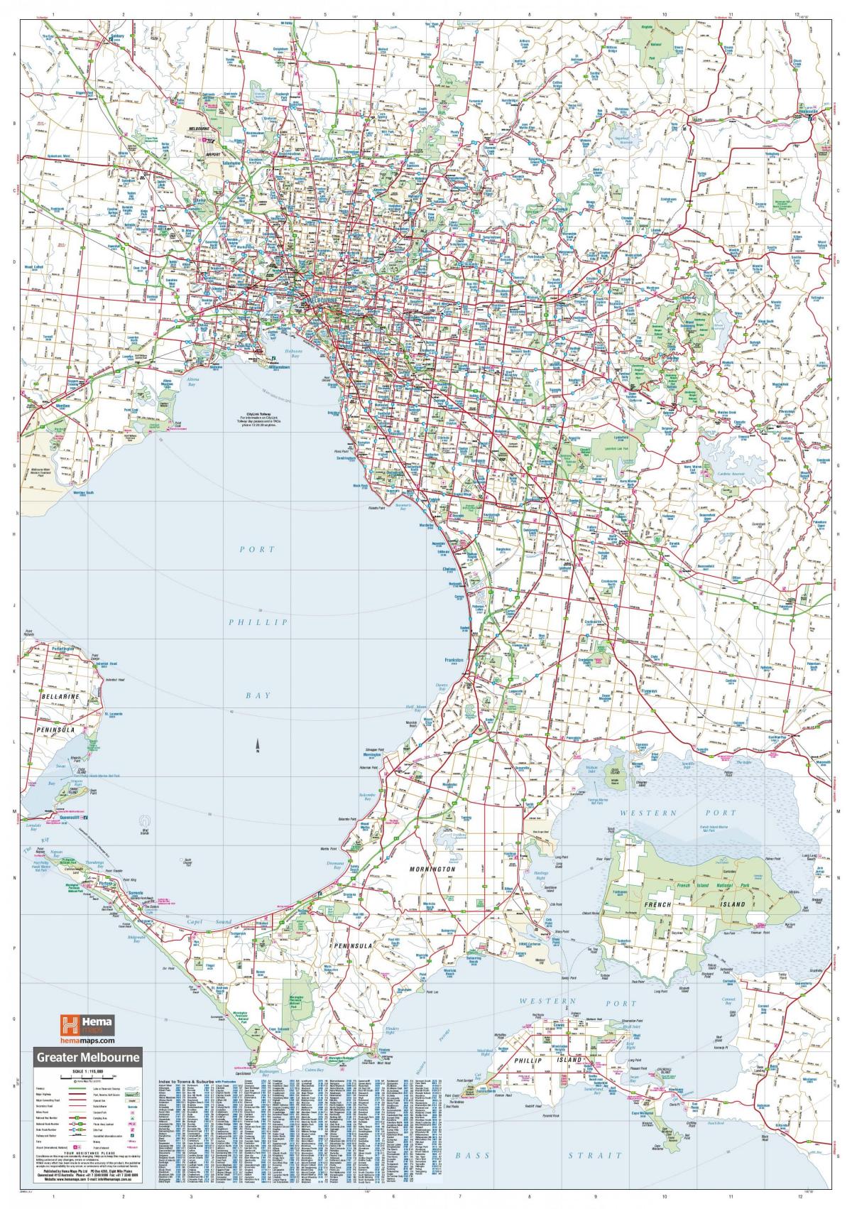 Mapa de calles de Melbourne